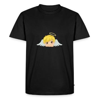 Ange gardien doux - T-shirt Premium bio Homme - noir - Devant - Nico (187cm)
