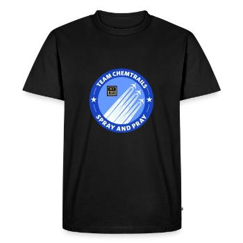 Team Chemtrails Pilot Geschenk Flugzeug - Männer Premium Bio T-Shirt - Schwarz - Vorne - Nico (187cm)