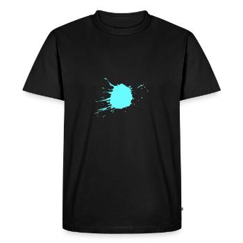 Taches de couleur turquoise - T-shirt Premium bio Homme - noir - Devant - Nico (187cm)