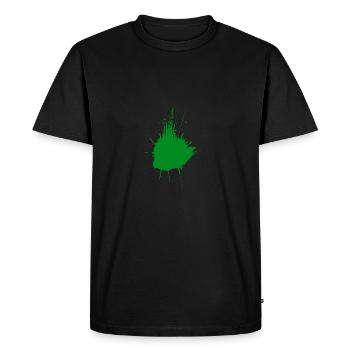 Taches de couleur vert - T-shirt Premium bio Homme - noir - Devant - Nico (187cm)