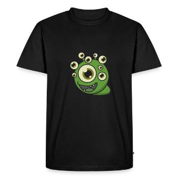 Monster eyes gift halloween funny fantasy - Men's Premium Organic T-Shirt - black - Front - Nico (187cm)