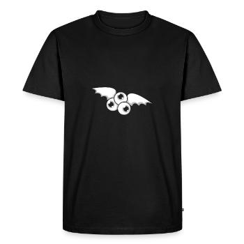 Bat monstre halloween cadeau yeux - T-shirt Premium bio Homme - noir - Devant - Nico (187cm)