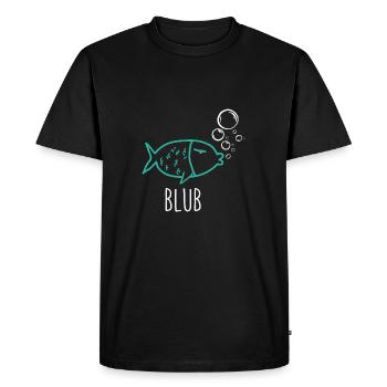 Cool fish - Men's Premium Organic T-Shirt - black - Front - Nico (187cm)