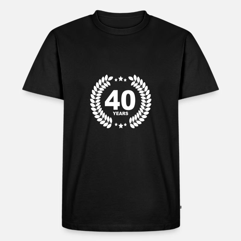 40 Jahre - Männer Premium Bio T-Shirt - Schwarz