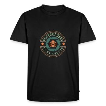 Drôle de photographe photo Cadeau - T-shirt Premium bio Homme - noir - Devant - Nico (187cm)