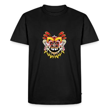 Masque effrayant - T-shirt Premium bio Homme - noir - Devant - Nico (187cm)