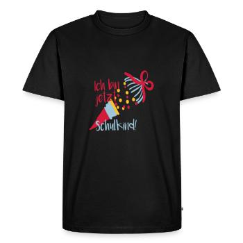 Retour à l'école - T-shirt Premium bio Homme - noir - Devant - Nico (187cm)