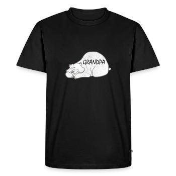 Grand-père | Peluche Papa Ours - T-shirt Premium bio Homme - noir - Devant - Nico (187cm)