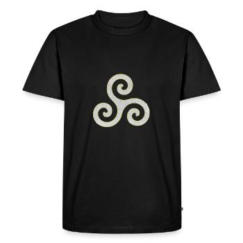 Triskele as a jewel - Men's Premium Organic T-Shirt - black - Front - Nico (187cm)