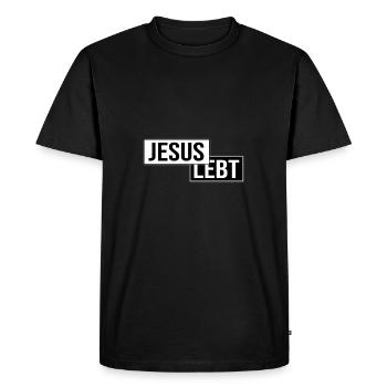 Jesus Lives Christian Clothing Idée cadeau - T-shirt Premium bio Homme - noir - Devant - Nico (187cm)