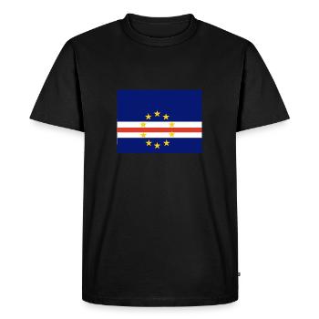 Drapeau du Cap-Vert (cv) - T-shirt Premium bio Homme - noir - Devant - Nico (187cm)