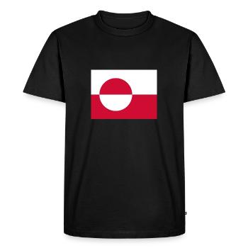 Drapeau du Groenland (gl) - T-shirt Premium bio Homme - noir - Devant - Nico (187cm)