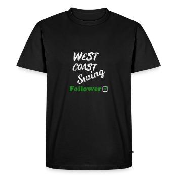 Cadeau d'atelier de suiveur de leader sur la côte ouest - T-shirt Premium bio Homme - noir - Devant - Nico (187cm)