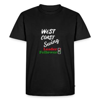Cadeau d'atelier de suiveur de leader sur la côte ouest - T-shirt Premium bio Homme - noir - Devant - Nico (187cm)