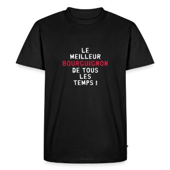 Bourgogne / Bourguignon / Bourguignonne / Région - T-shirt Premium bio Homme - noir - Devant - Nico (187cm)
