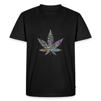mauvaise herbe - T-shirt Premium bio Homme - noir - Devant - Nico (187cm)