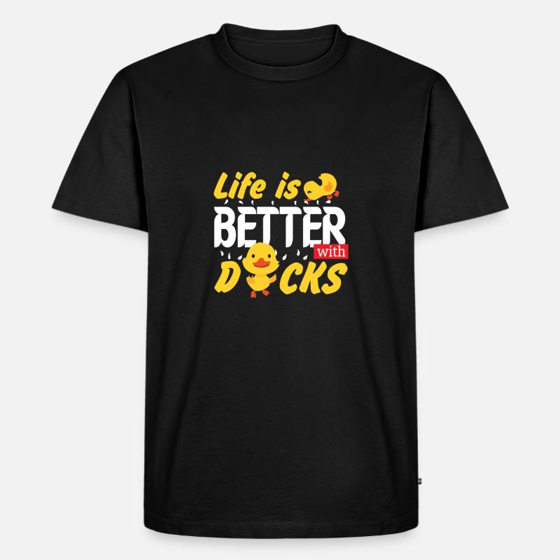 Ente - Männer Premium Bio T-Shirt - Schwarz