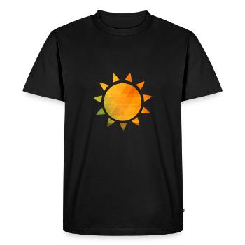 sun - Men's Premium Organic T-Shirt - black - Front - Nico (187cm)