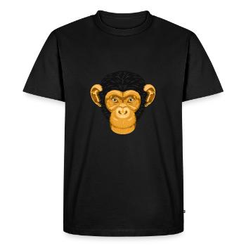 Monkey / monkey - Men's Premium Organic T-Shirt - black - Front - Nico (187cm)