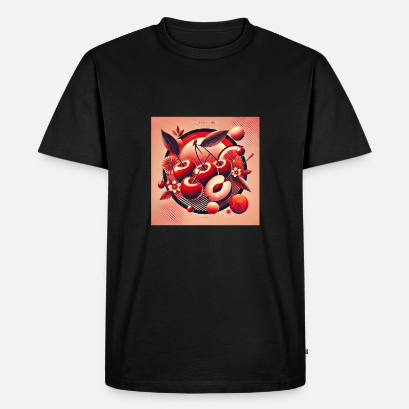 Cherry Vibe - Leidenschaft in Rot - Männer Premium Bio T-Shirt - Schwarz