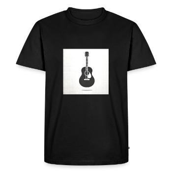 The Simple Beauty of the Acoustic Guitar - Men's Premium Organic T-Shirt - black - Front - Nico (187cm)