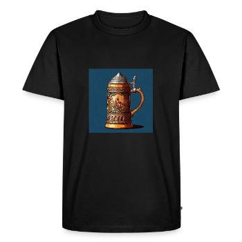 L’amour des chopes de bière – entre tradition et tendance - T-shirt Premium bio Homme - noir - Devant - Nico (187cm)