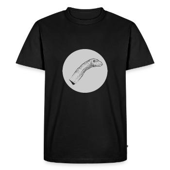 Long-neck Dino dinosaur dinosaur - Men's Premium Organic T-Shirt - black - Front - Nico (187cm)