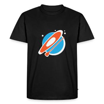 Orange rowboat gift idea - Men's Premium Organic T-Shirt - black - Front - Nico (187cm)