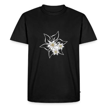 edelweiss - T-shirt Premium bio Homme - noir - Devant - Nico (187cm)