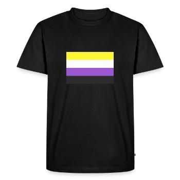 LGBT Non-binary - Men's Premium Organic T-Shirt - black - Front - Nico (187cm)