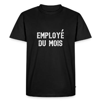 employé du mois - T-shirt Premium bio Homme - noir - Devant - Nico (187cm)