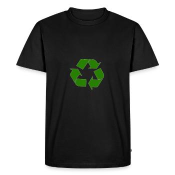 recyclage - T-shirt Premium bio Homme - noir - Devant - Nico (187cm)