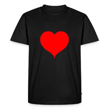 Un cœur pour vous - T-shirt Premium bio Homme - noir - Devant - Nico (187cm)