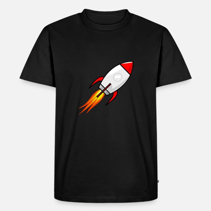 Rocket - Männer Premium Bio T-Shirt - Schwarz