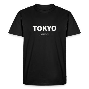 Tokyo - Men's Premium Organic T-Shirt - black - Front - Nico (187cm)