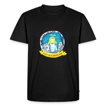 ALICE AU PAYS DES MERVEILLES - T-shirt Premium bio Homme - noir - Devant - Nico (187cm)