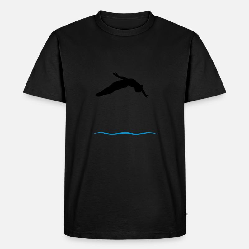 Turmspringer - Männer Premium Bio T-Shirt - Schwarz