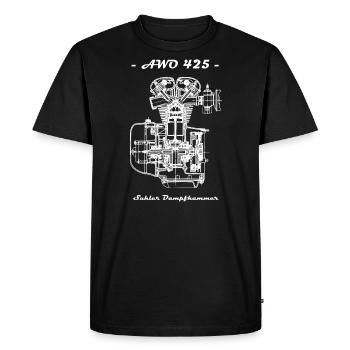 AWO 425 - marteau vapeur Suhler - blanc - T-shirt Premium bio Homme - noir - Devant - Nico (187cm)