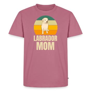 Retro Chiens Labrador Mama - T-shirt Premium bio Homme - mauve - Devant - Nico (187cm)