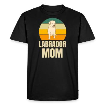 Retro Chiens Labrador Mama - T-shirt Premium bio Homme - noir - Devant - Nico (187cm)