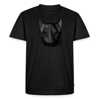 The Cat - Men's Premium Organic T-Shirt - black - Front - Nico (187cm)