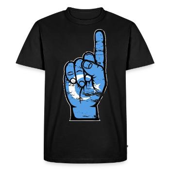 Uyghur flag number 1 used - Men's Premium Organic T-Shirt - black - Front - Nico (187cm)