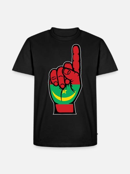 Bandiera della Mauritania numero 1 - Maglietta ecologica premium da uomo - nero