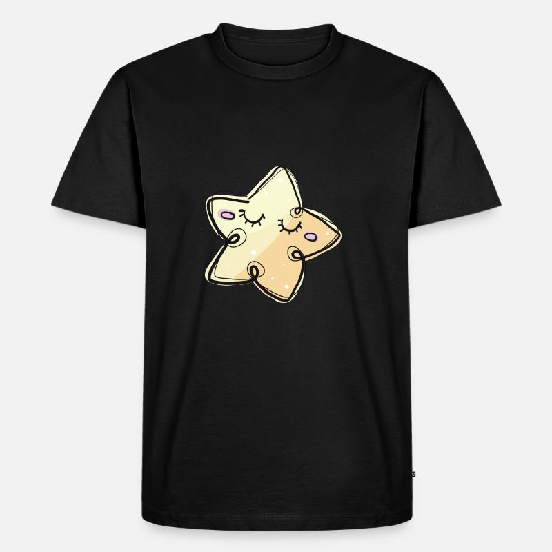 STERNCHEN - Männer Premium Bio T-Shirt - Schwarz