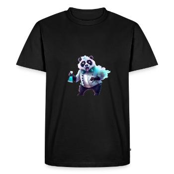 Scientifique Panda - T-shirt Premium bio Homme - noir - Devant - Nico (187cm)