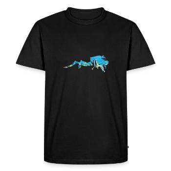 Récif corallien sous-marin plongeurs - T-shirt Premium bio Homme - noir - Devant - Nico (187cm)