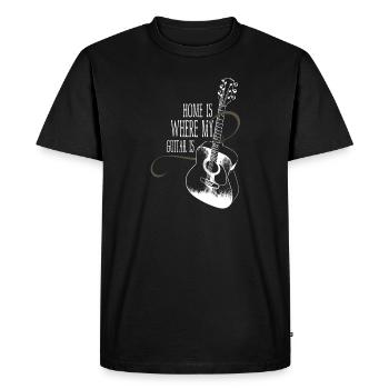 Guitar Lovers - Männer Premium Bio T-Shirt - Schwarz - Vorne - Nico (187cm)