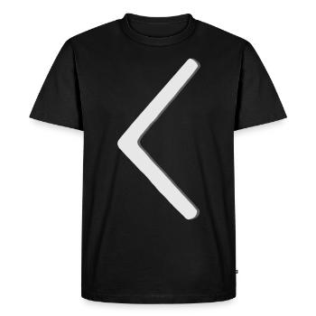 Futhark Runic Alphabet Kaunaz - Men's Premium Organic T-Shirt - black - Front - Nico (187cm)