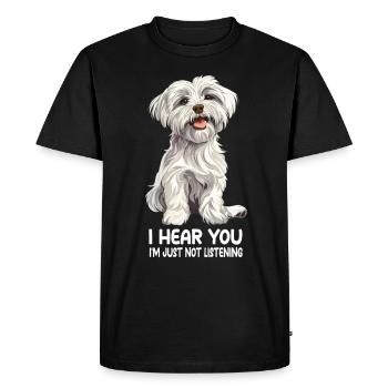 Maltese - Men's Premium Organic T-Shirt - black - Front - Nico (187cm)