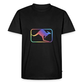 kangaroo logo - Men's Premium Organic T-Shirt - black - Front - Nico (187cm)